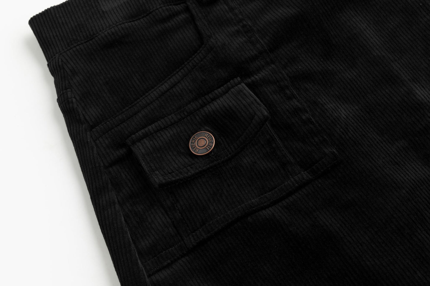 Corduroy Straight Skirt - Black