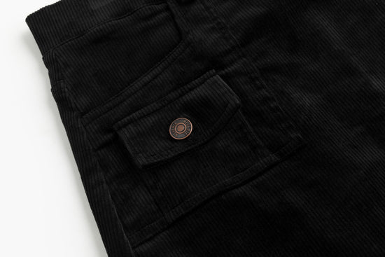 Corduroy Straight Skirt - Black