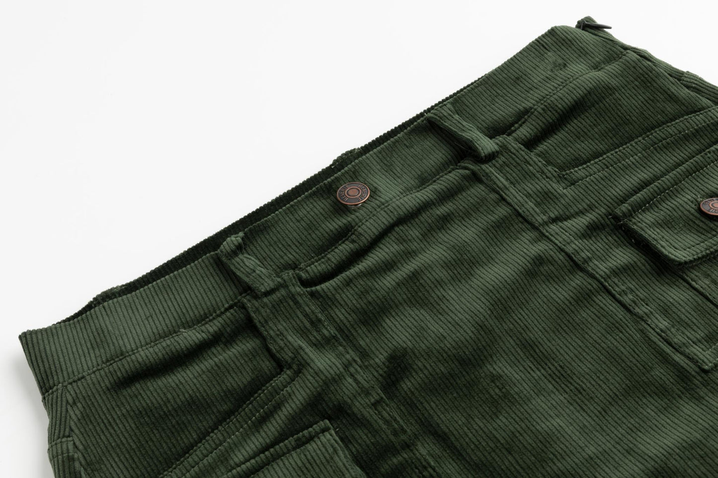 Corduroy Straight Skirt - Hunter Green
