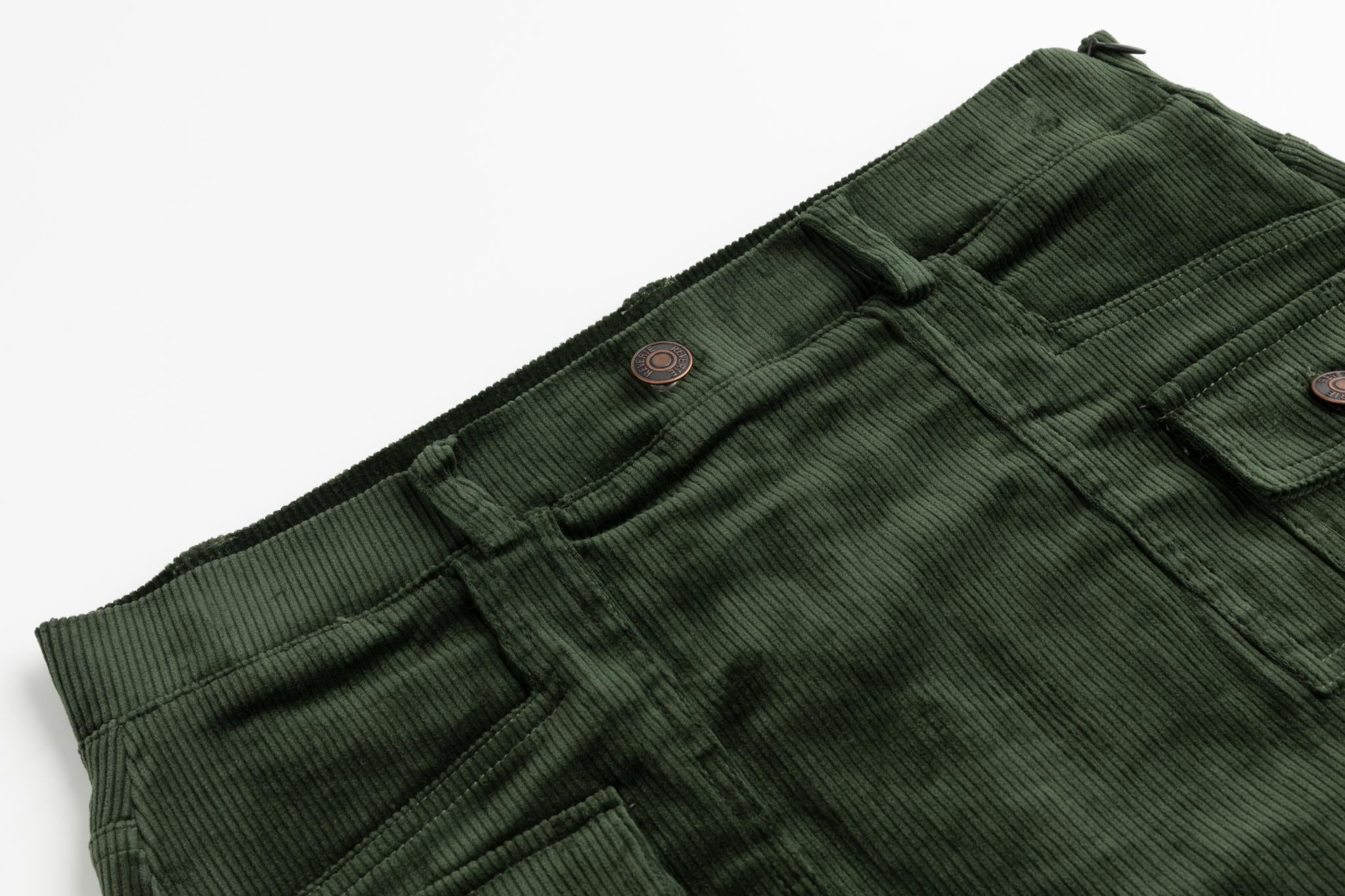 Corduroy Straight Skirt - Hunter Green