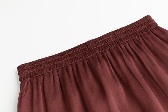 Silk Skirt - Burgundy