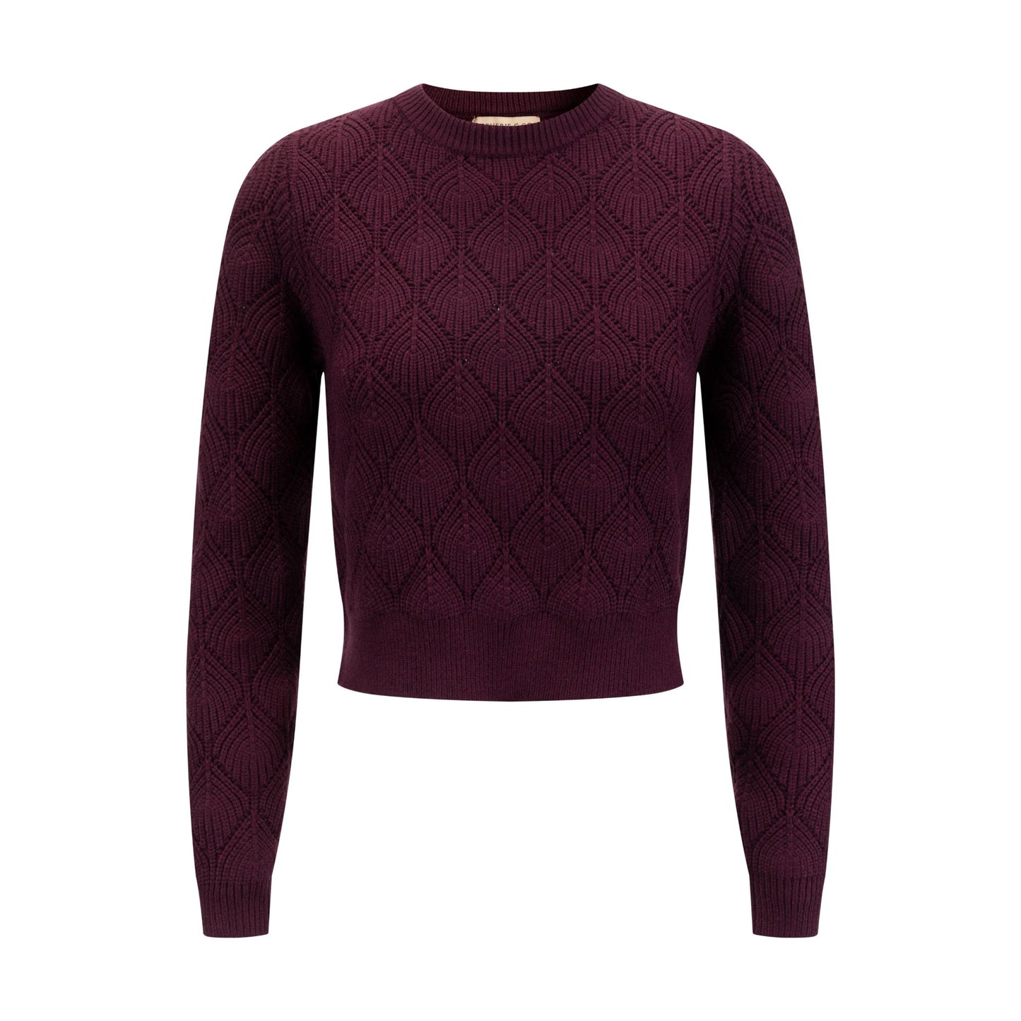 Crochet Sweater - Burgundy