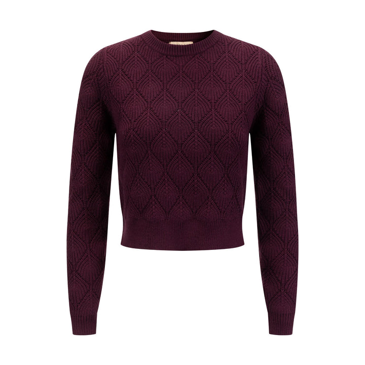Crochet Sweater - Burgundy