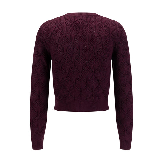 Crochet Sweater - Burgundy