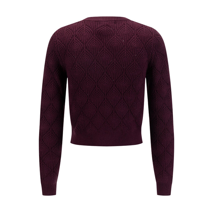 Crochet Sweater - Burgundy
