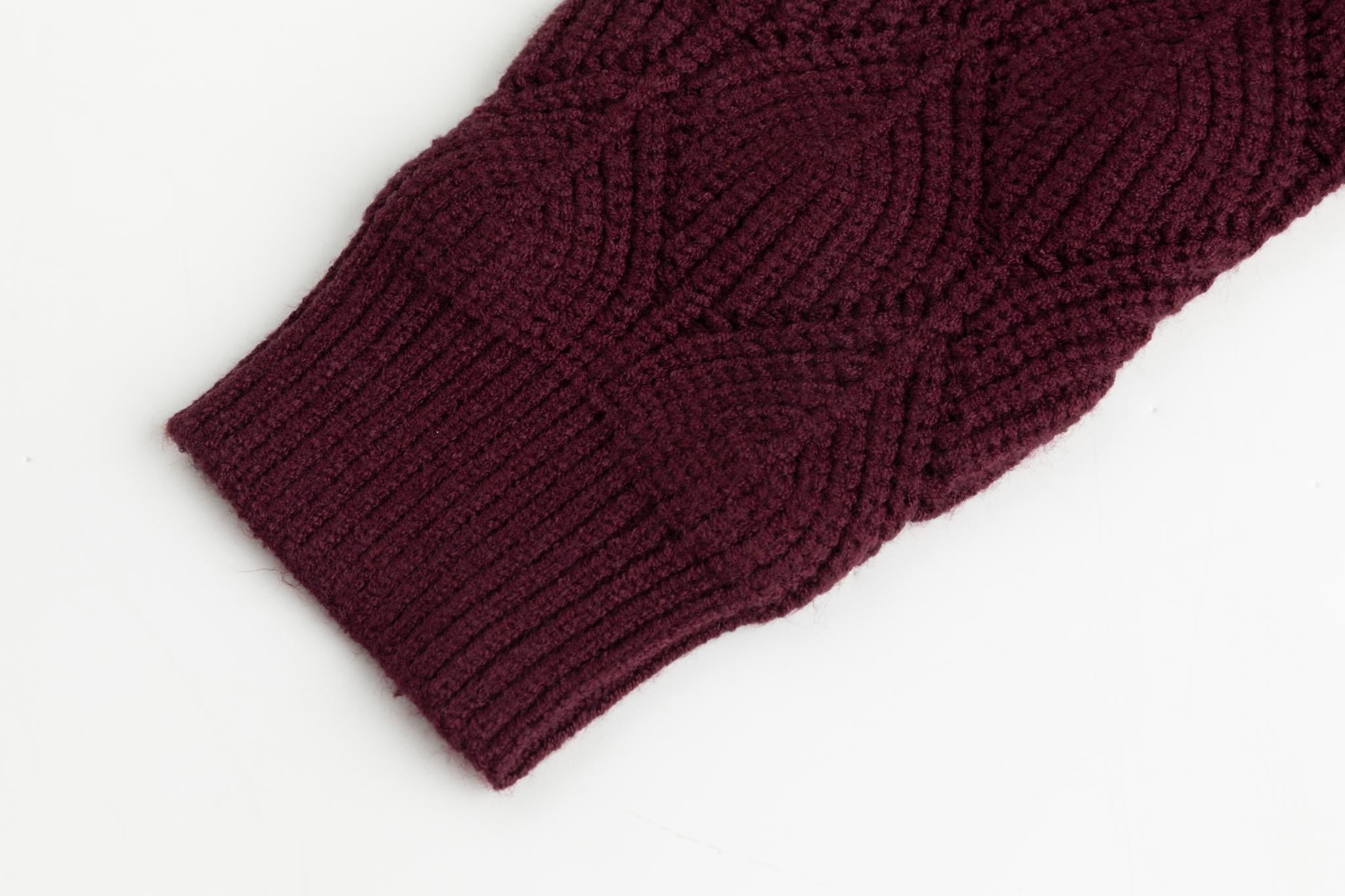 Crochet Sweater - Burgundy