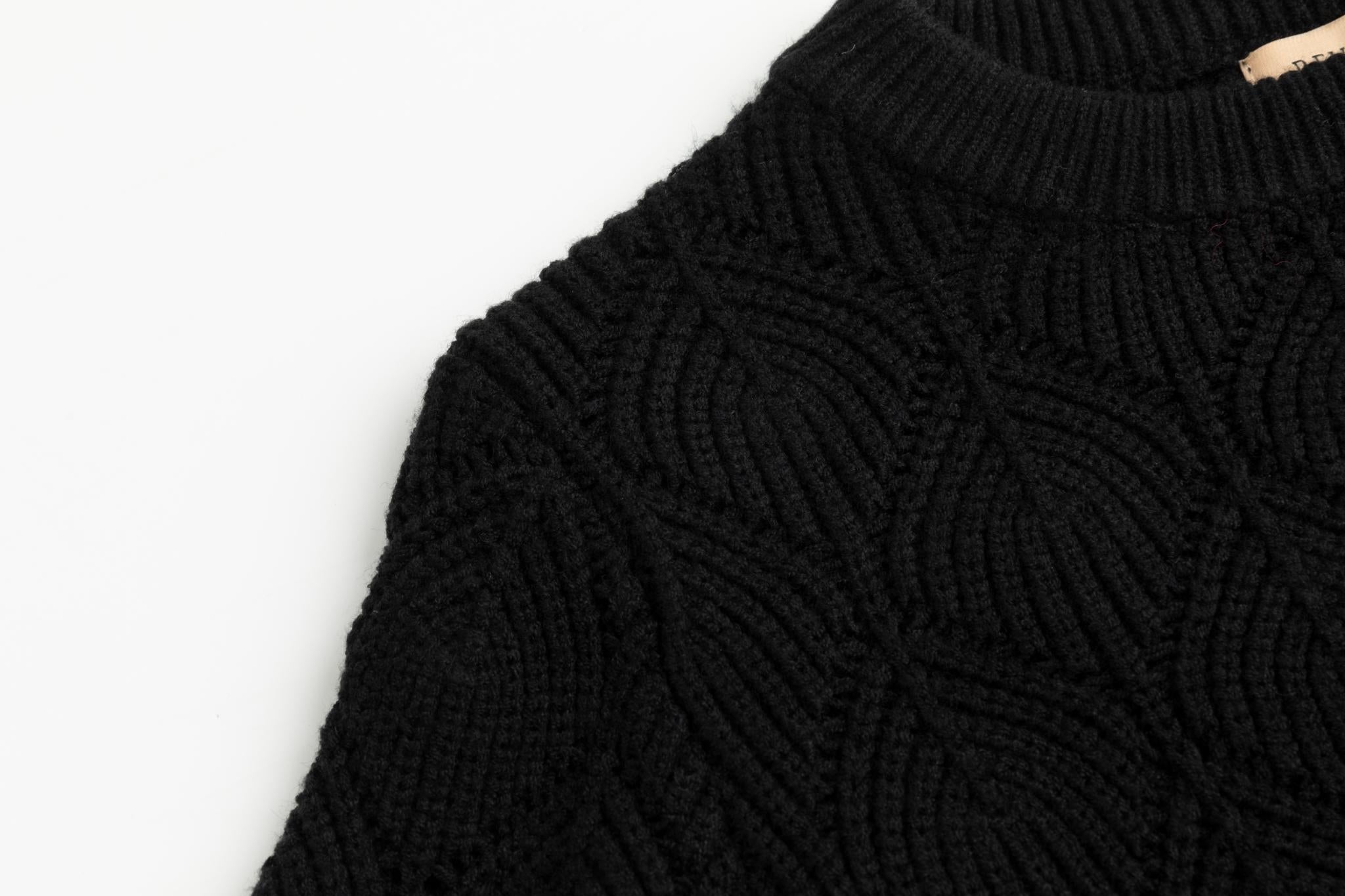 Crochet Sweater - Black