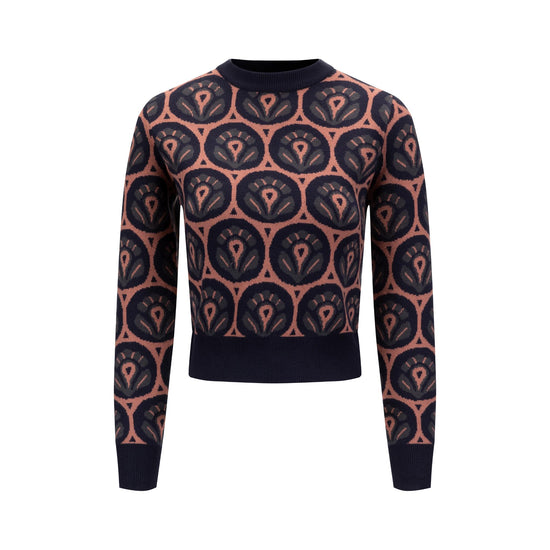Patterned Sweater - Navy