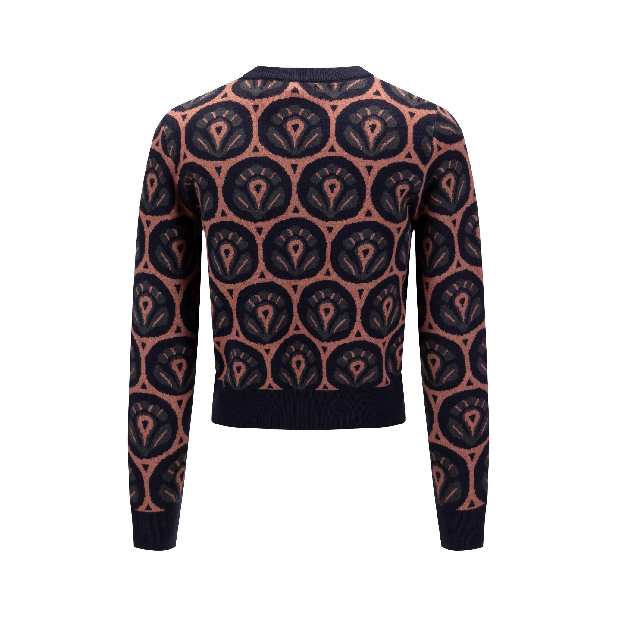 Patterned Sweater - Navy