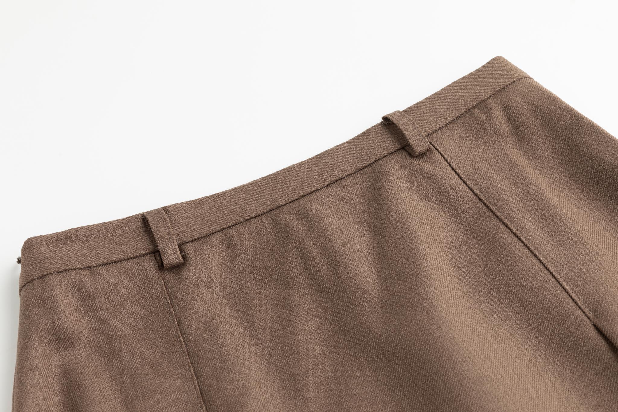 Brown Pleated Skirt