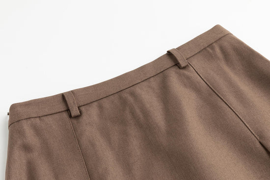 Brown Pleated Skirt