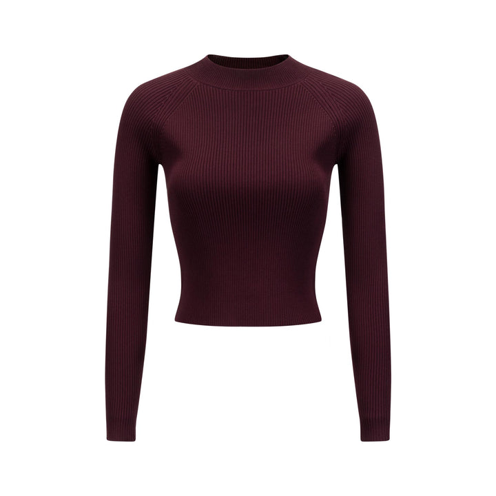 Plum Polish Knit Mock Neck Top