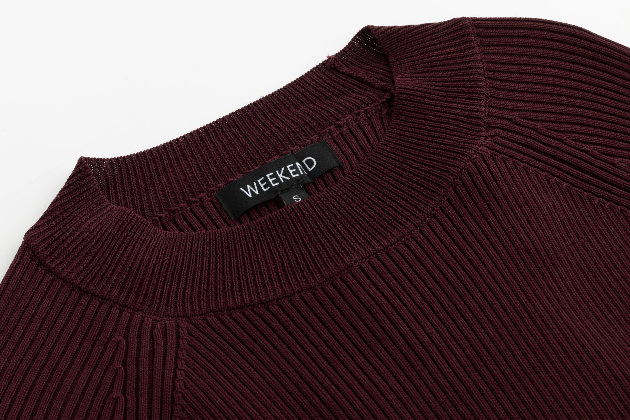 Plum Polish Knit Mock Neck Top