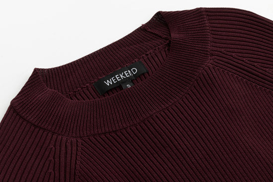 Plum Polish Knit Mock Neck Top