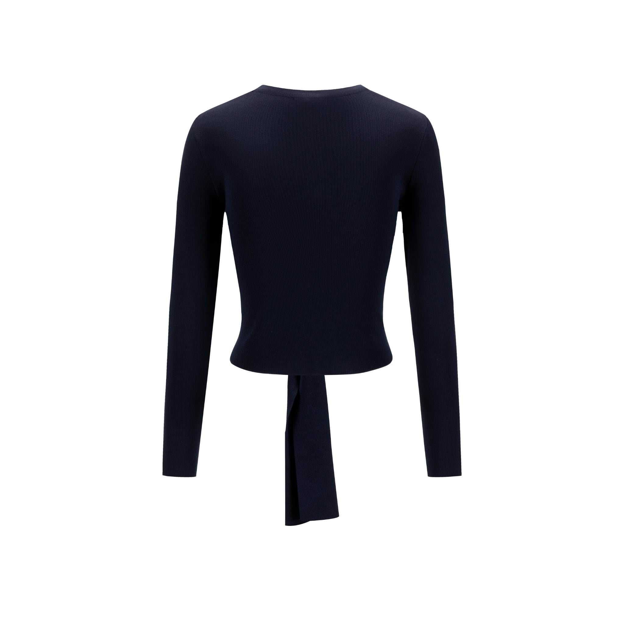 Blue Polish Knit Tie Top