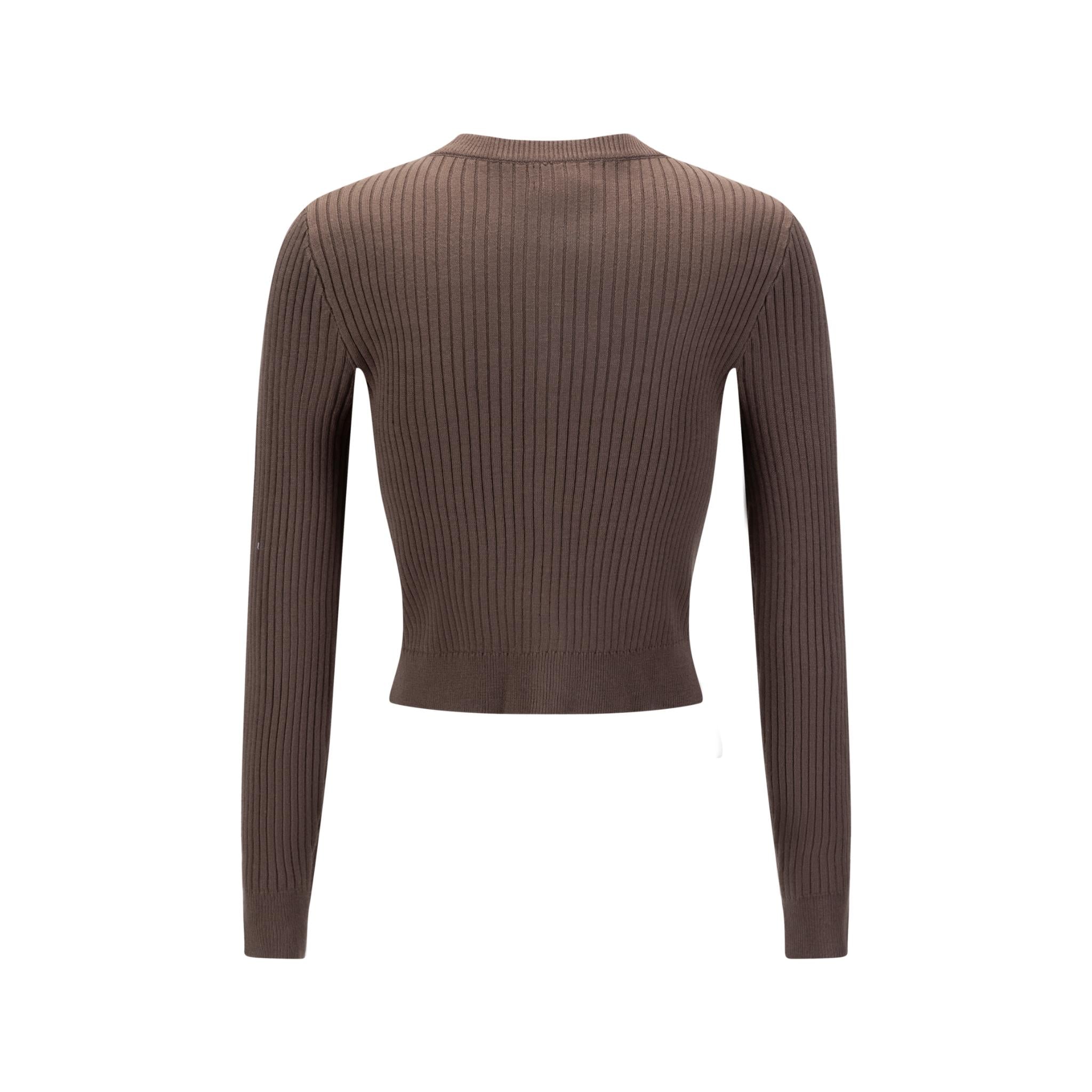 Brown Embroidered Top