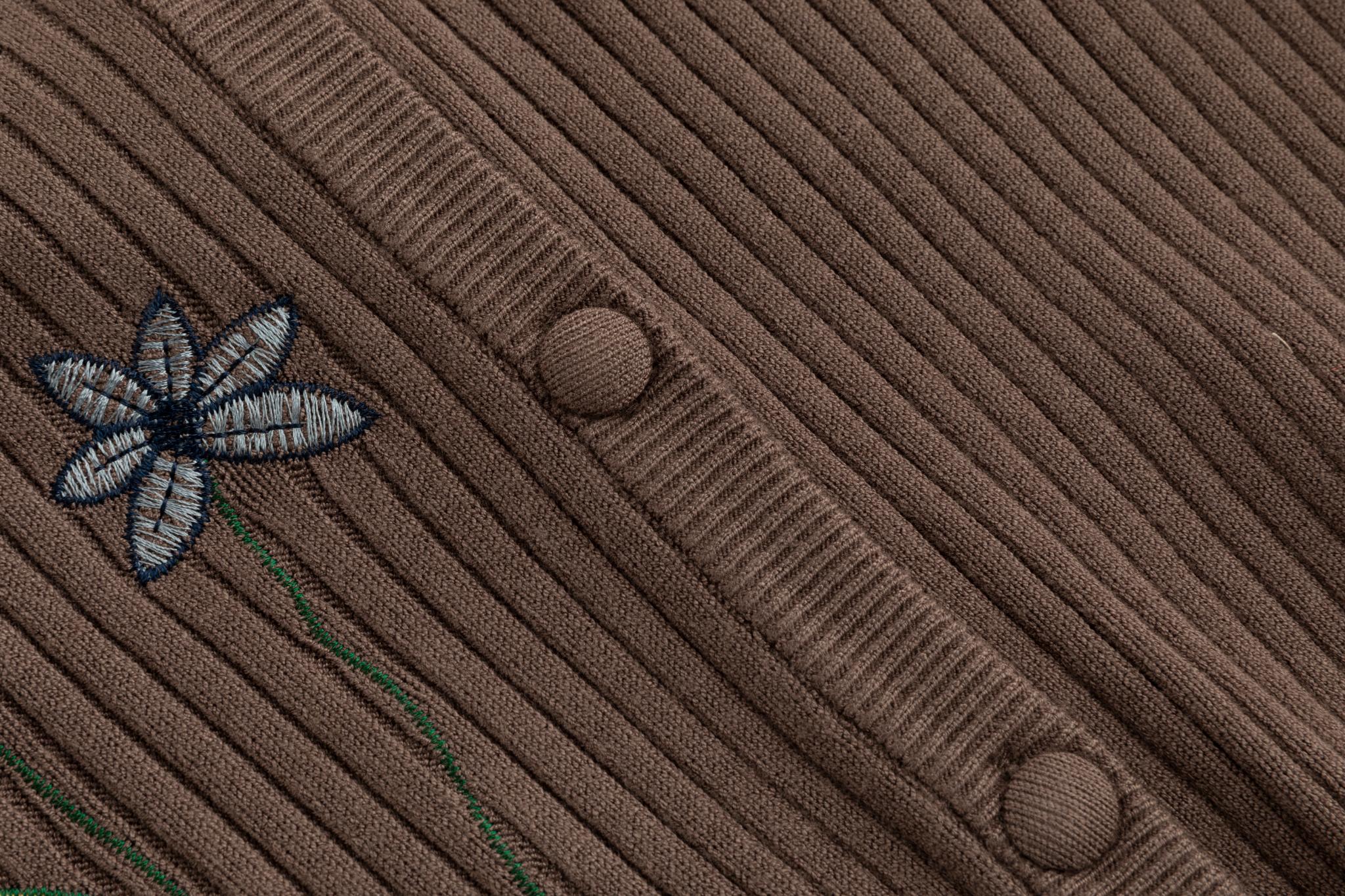 Brown Embroidered Top