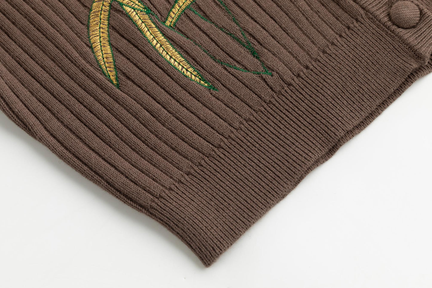 Brown Embroidered Top