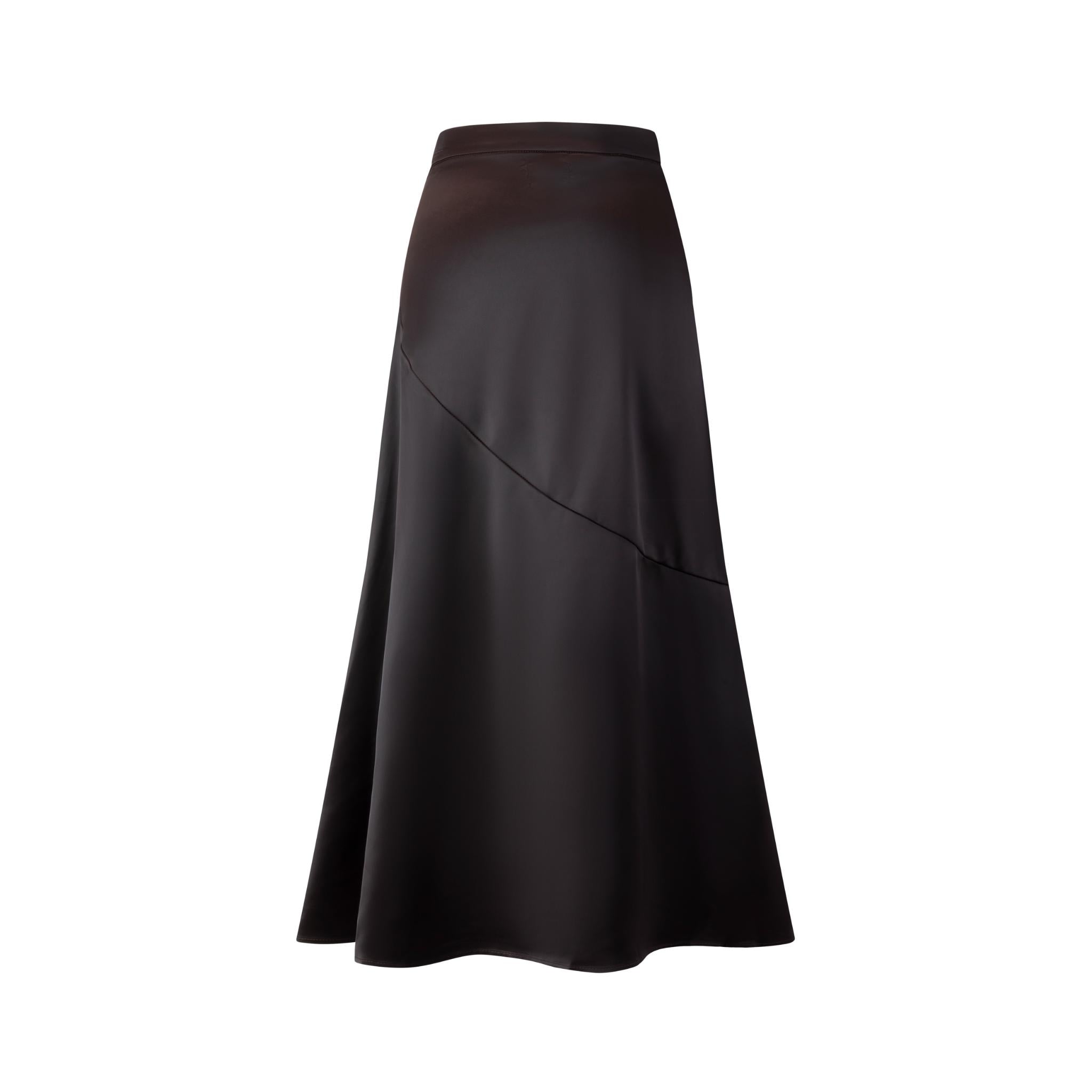 Brown Satin Skirt