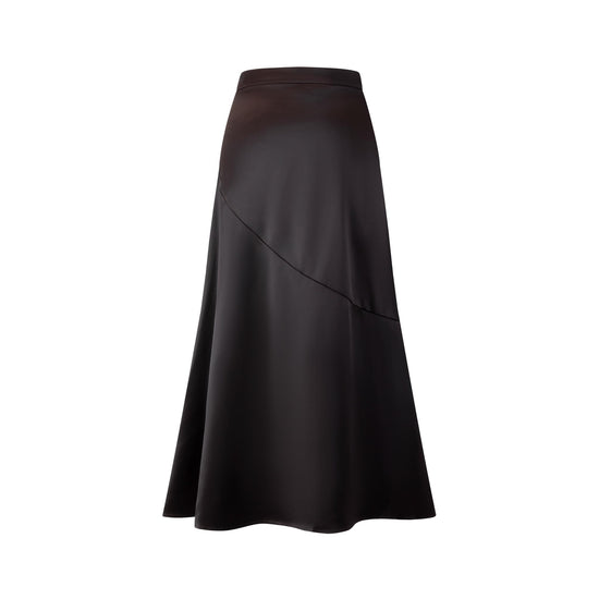 Brown Satin Skirt