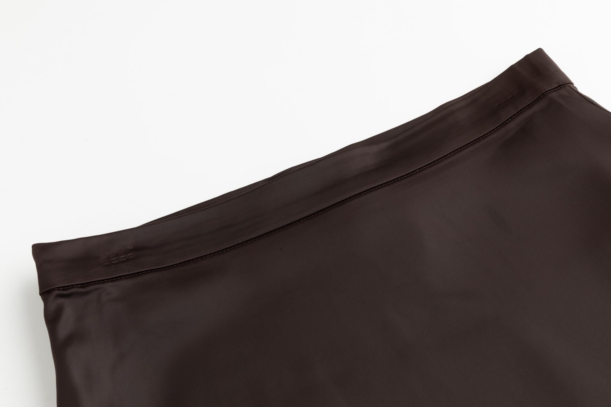 Brown Satin Skirt
