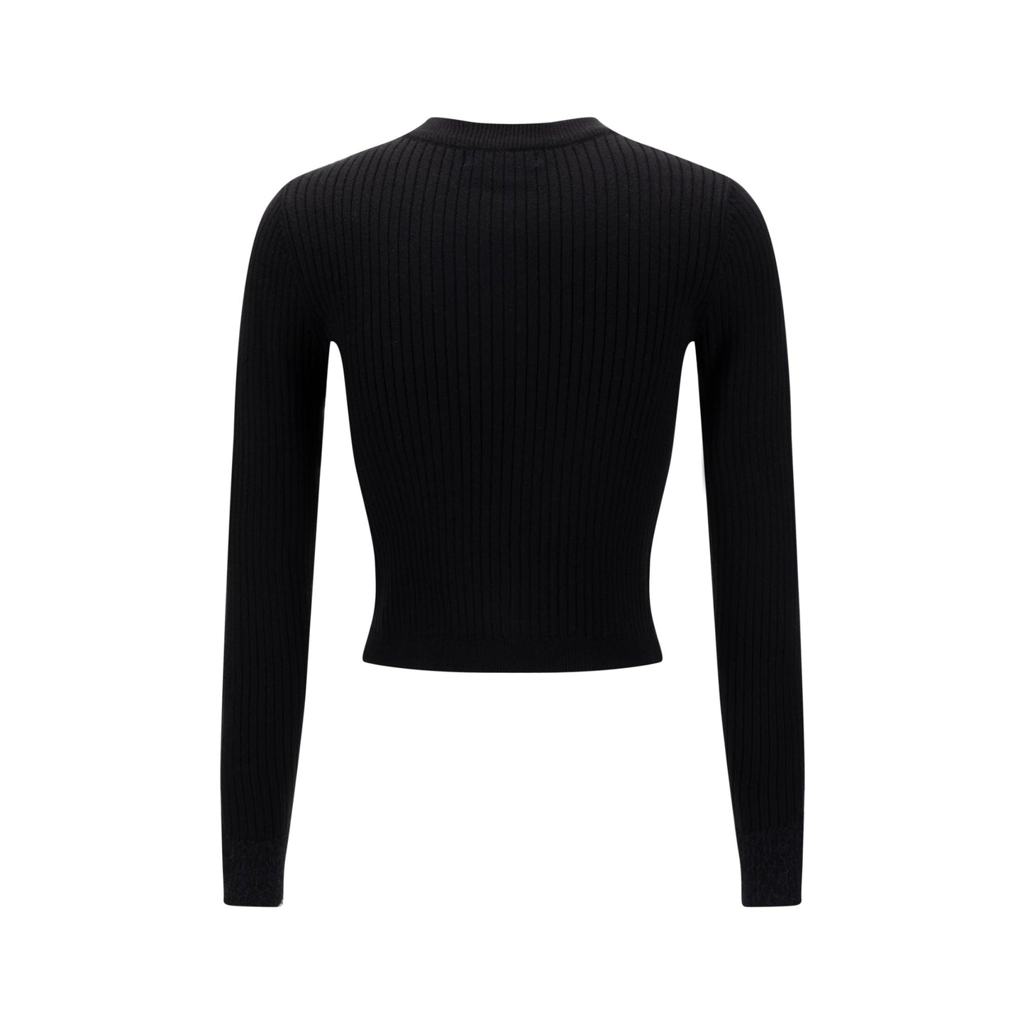 Black Mini Floral Embroidered Cardigan