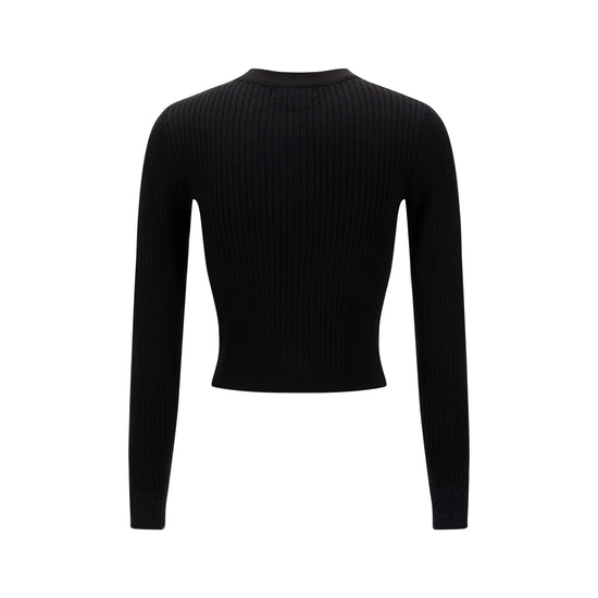 Black Mini Floral Embroidered Cardigan