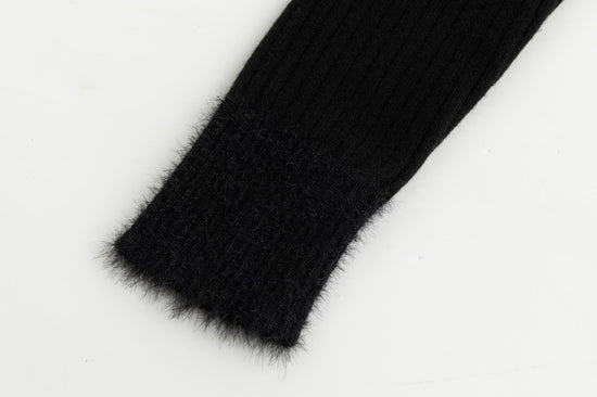 Black Mini Floral Embroidered Cardigan