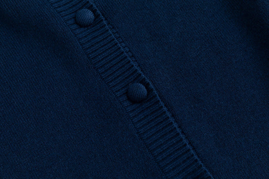 Floral Printed Jumper With Navy Cardigan Overlay