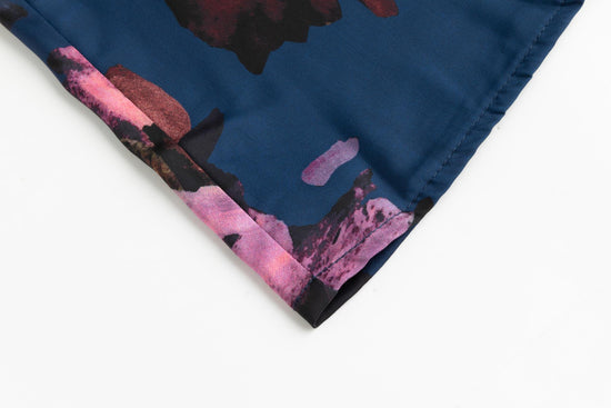 Floral Printed Jumper With Navy Cardigan Overlay