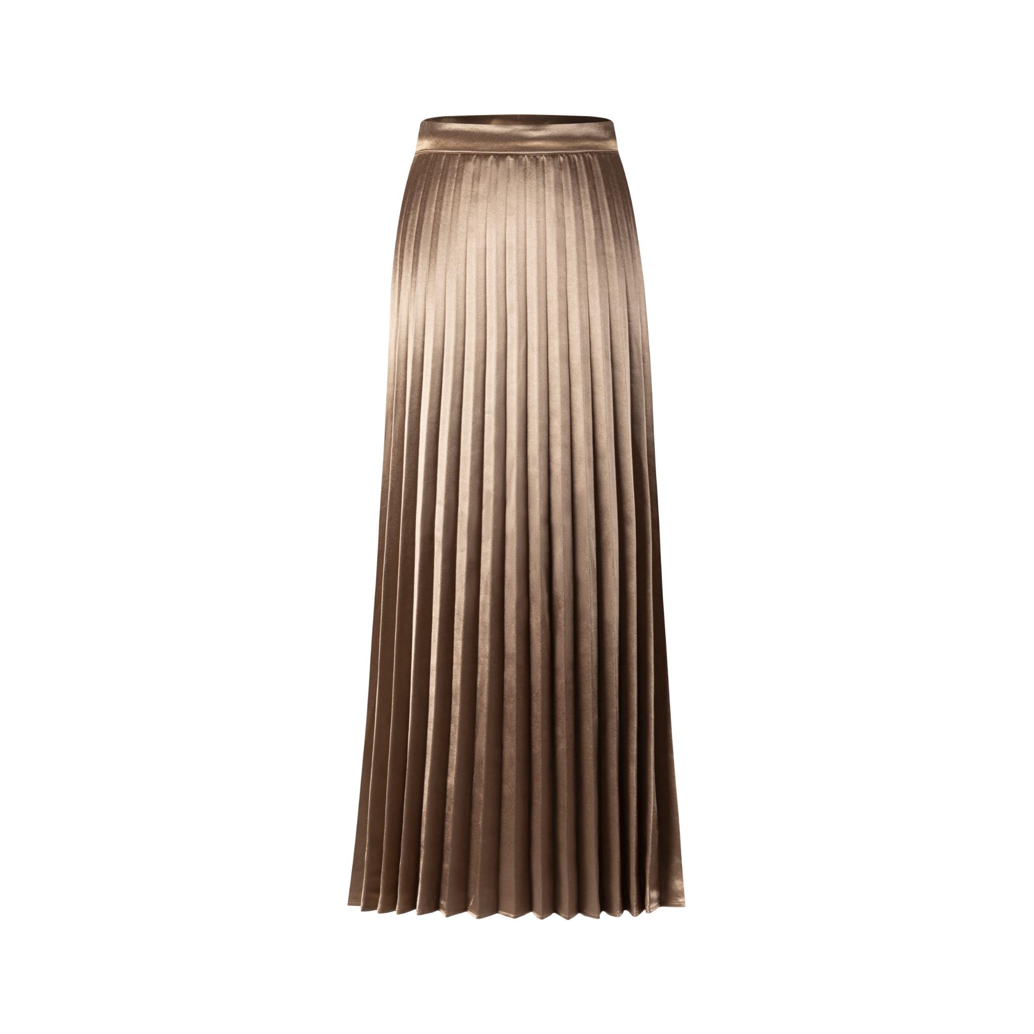 Gold Pleated Skirt
