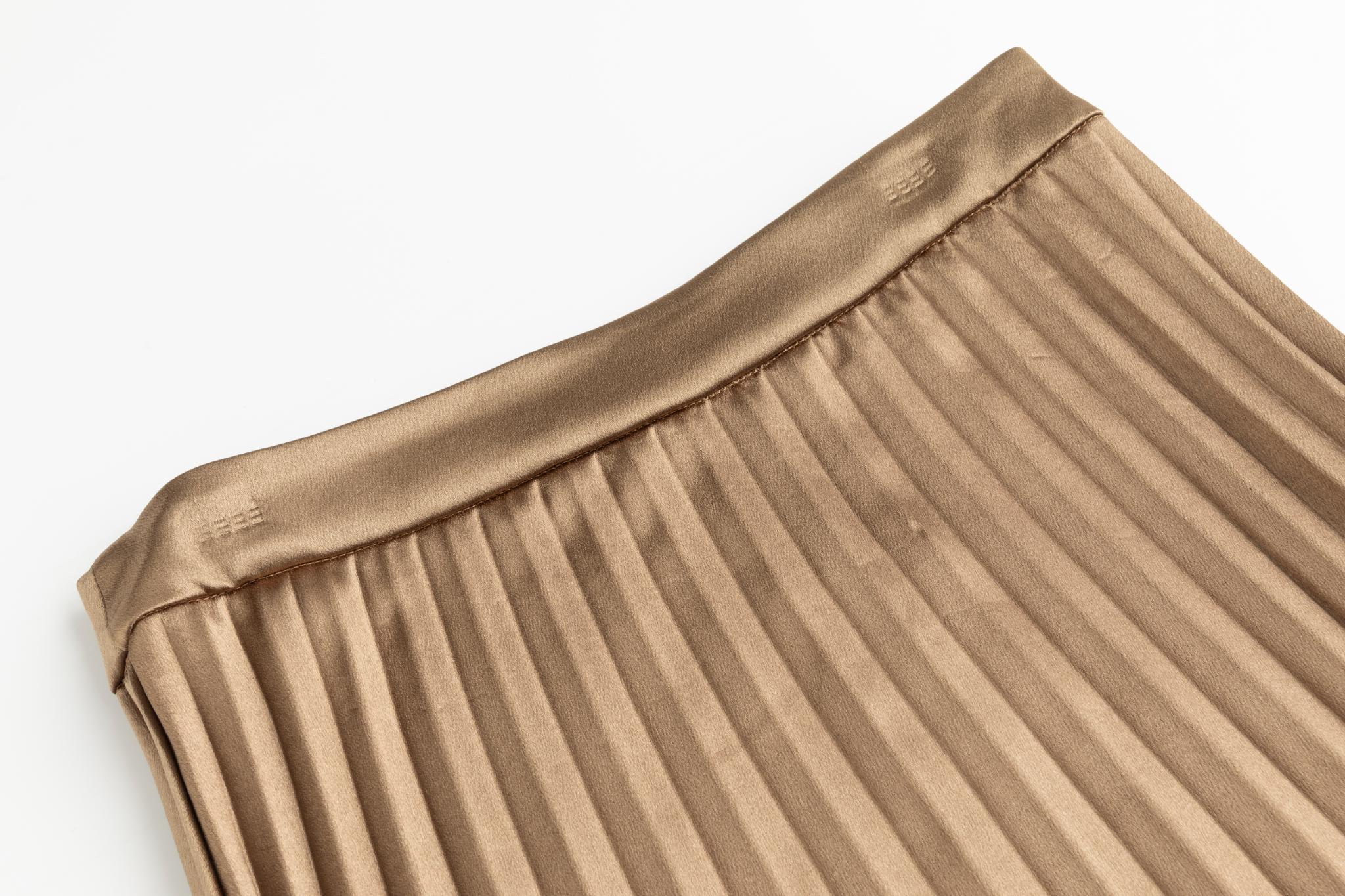 Gold Pleated Skirt