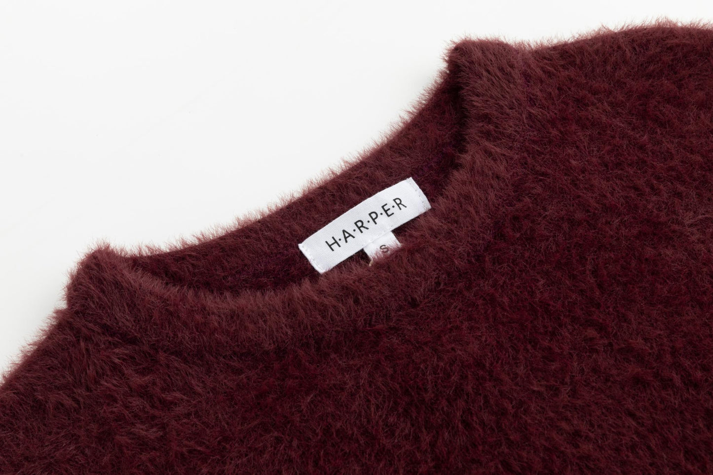 Burgundy Fuzz Knit Top