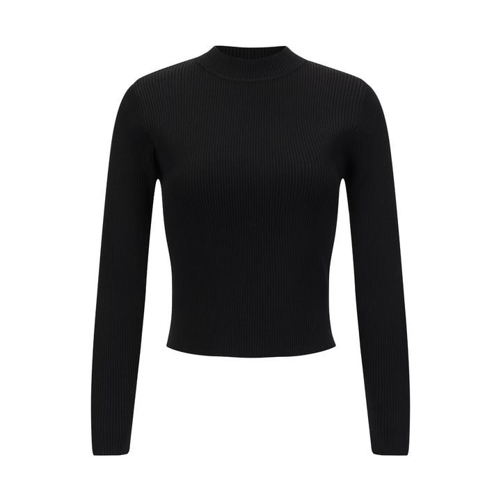 Black Ribbed Turtle Neck Sweater
