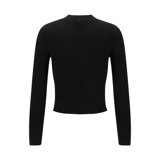 Black Ribbed Turtle Neck Sweater
