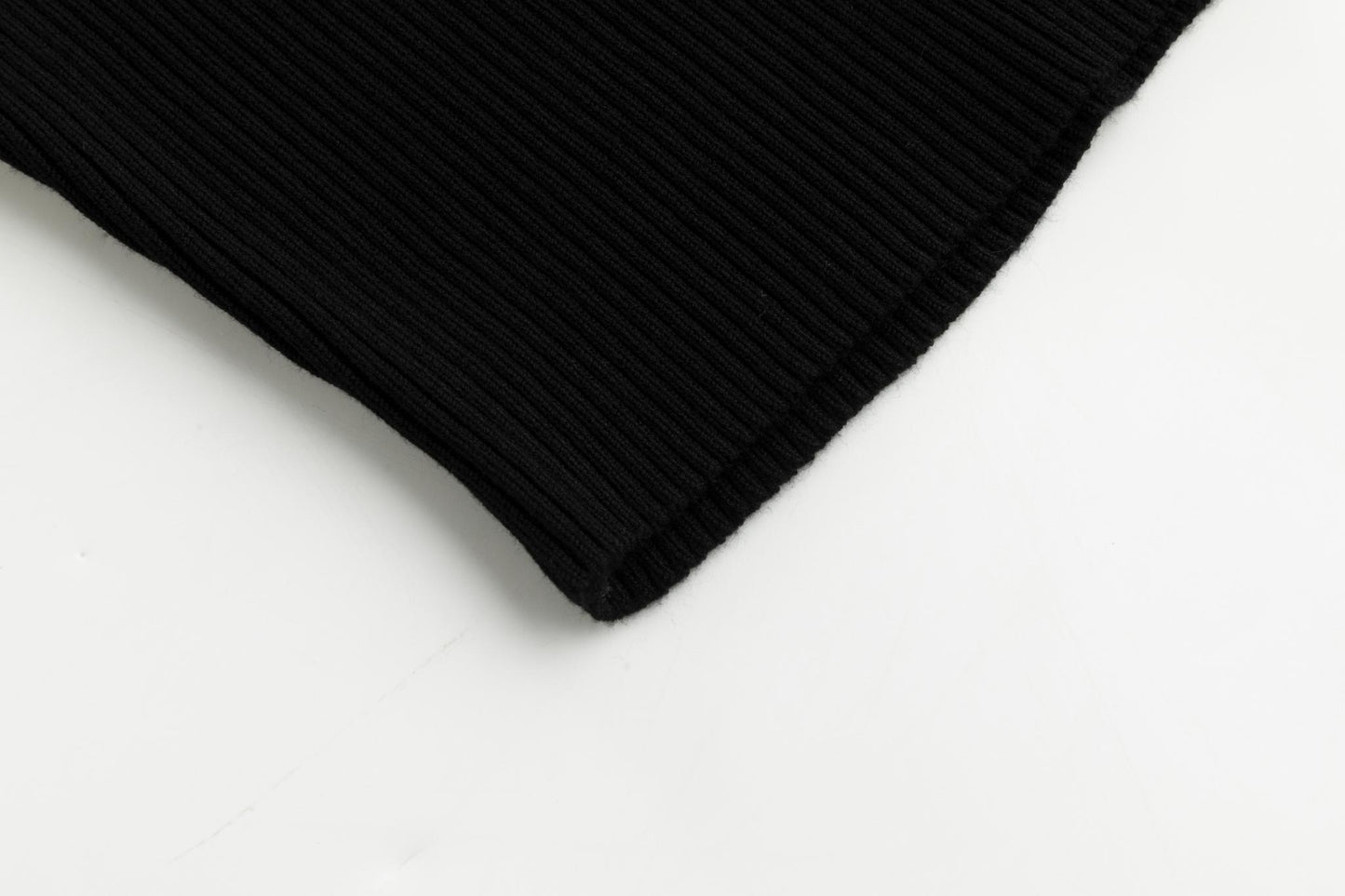Black Ribbed Turtle Neck Sweater