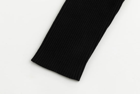 Black Ribbed Turtle Neck Sweater