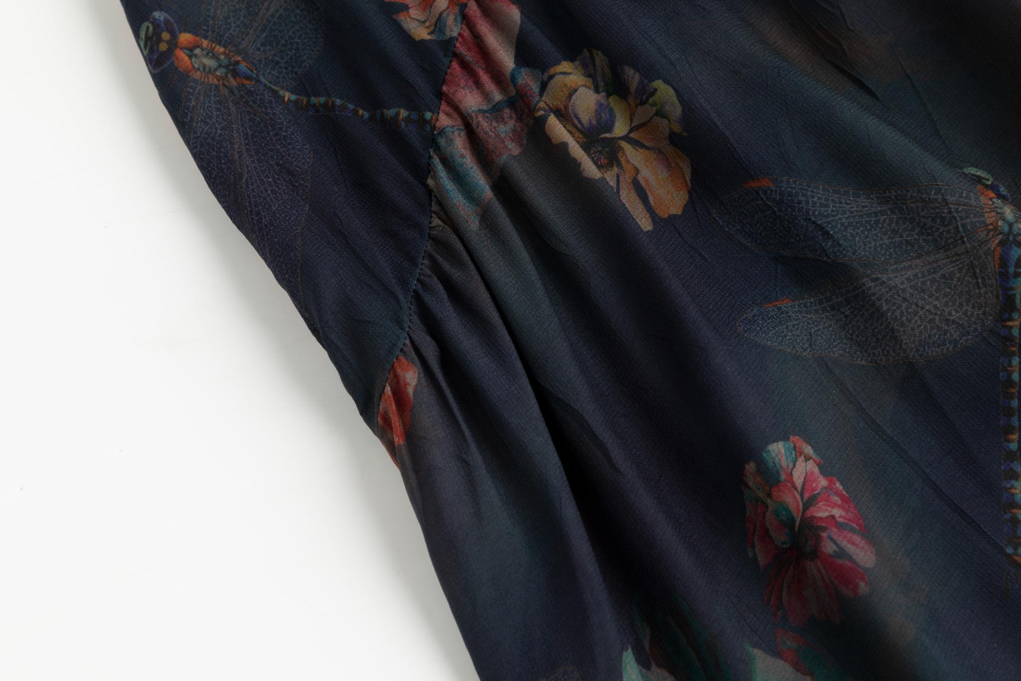 Black Floral Tiered Skirt