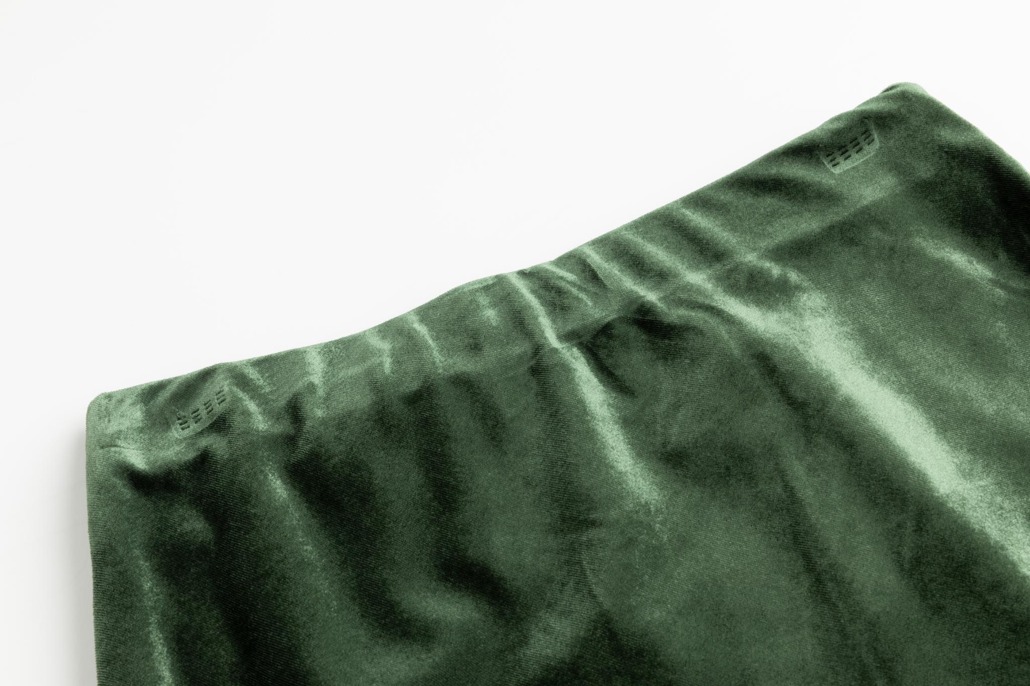 Green Suede A-Line Skirt