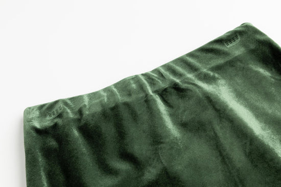 Green Suede A-Line Skirt