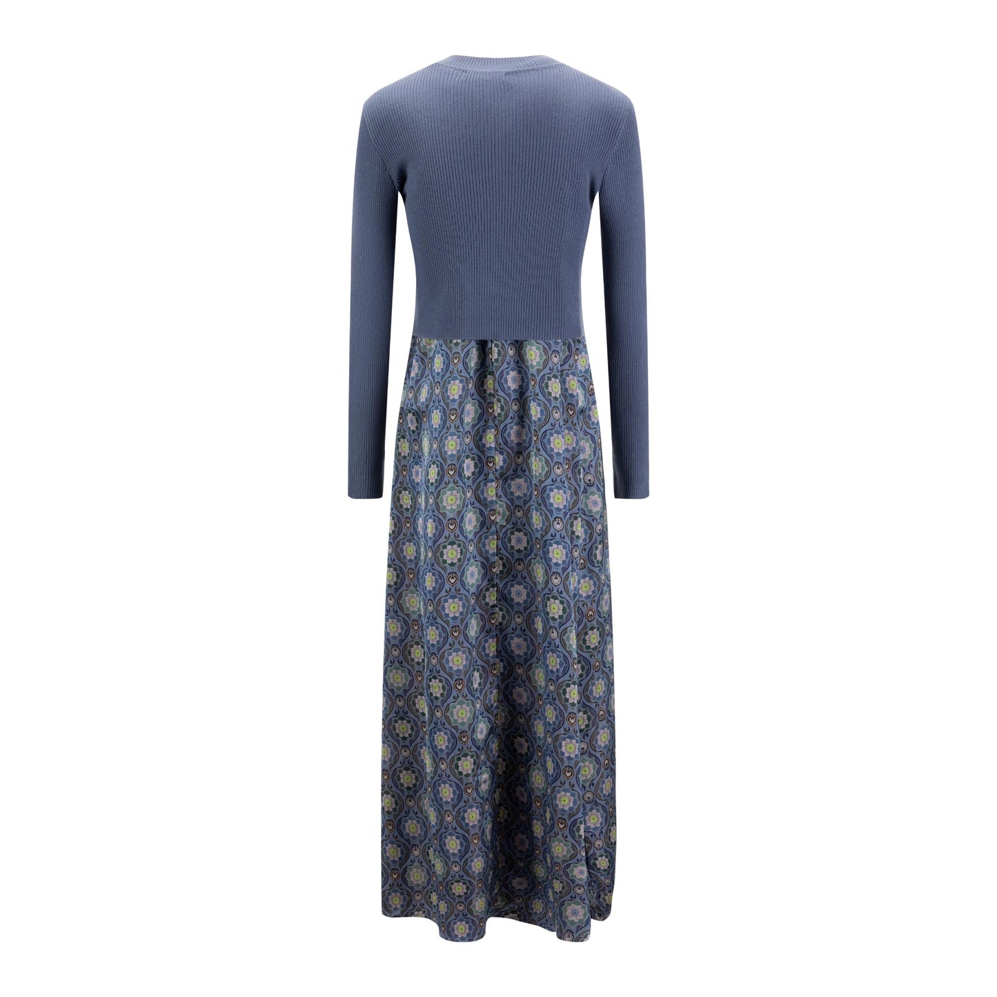 Grey Printed Overlay Dress