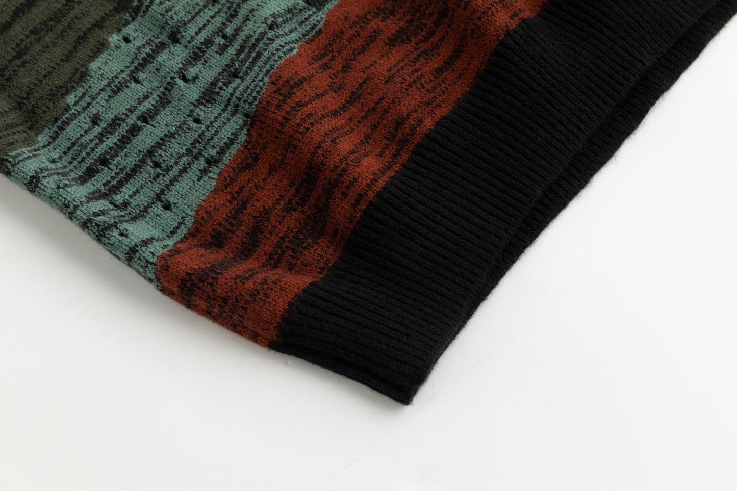 Multi Colored Striped Fringed Sweater