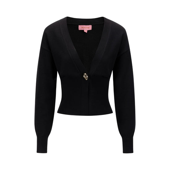 Black Gold Button Cardigan