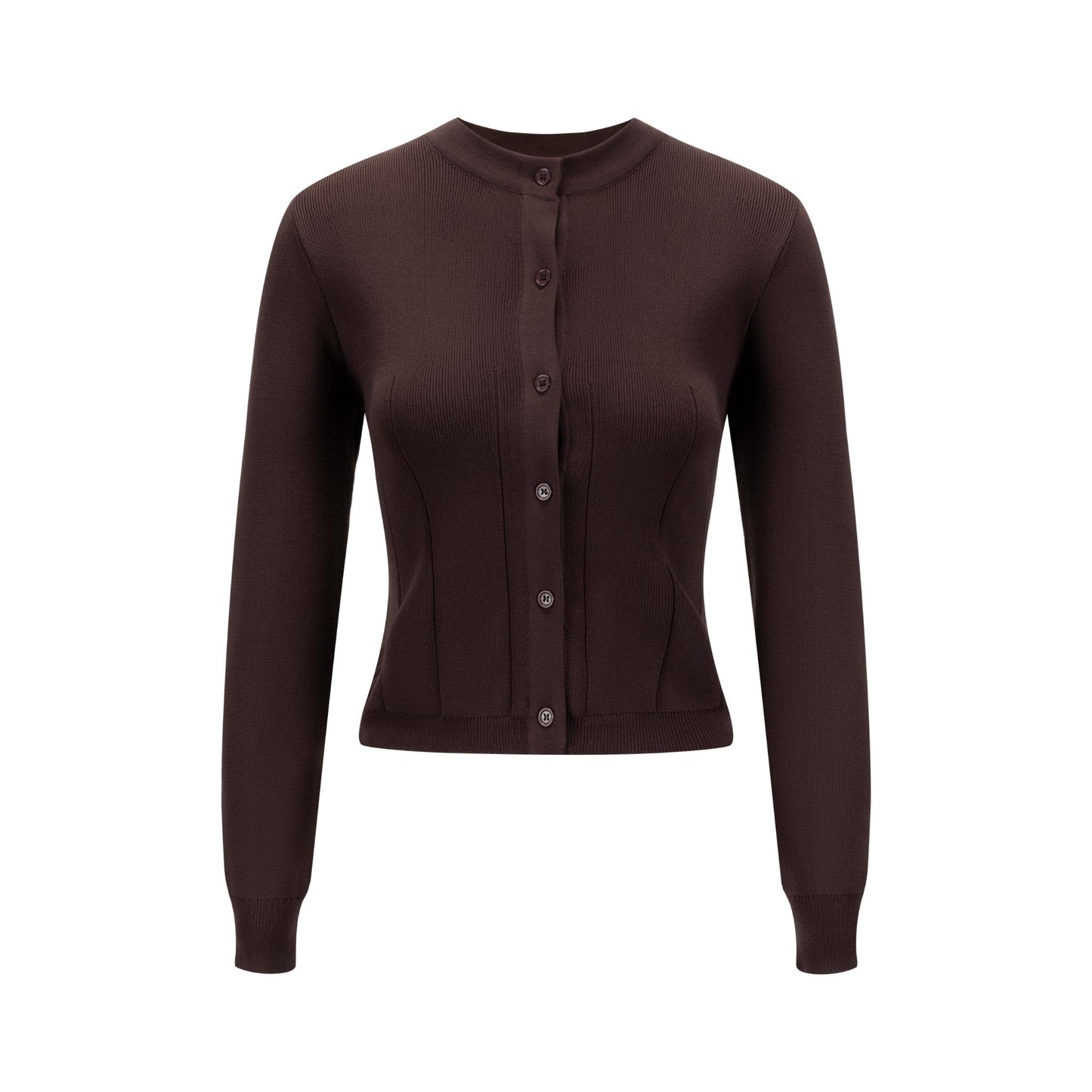 Chocolate Brown Seem Cardigan