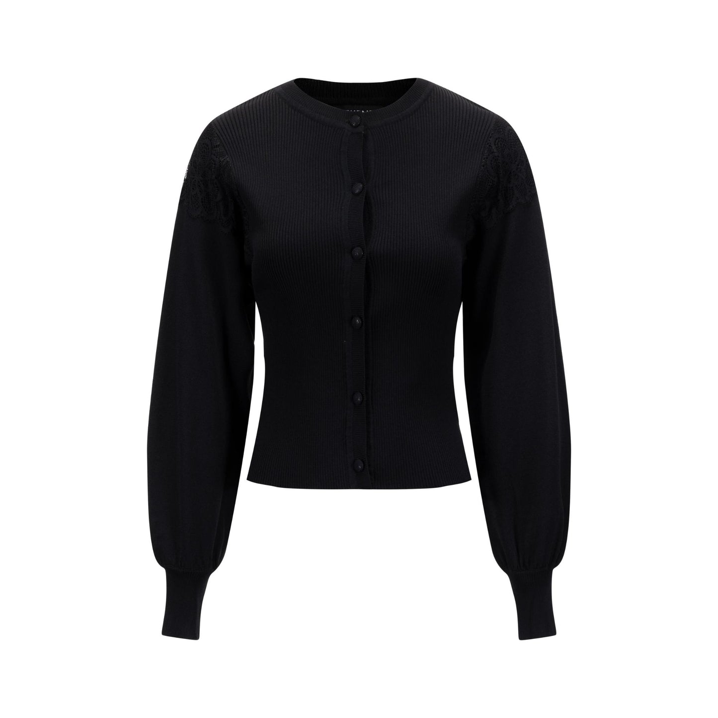 Black Lace Detail Cardigan