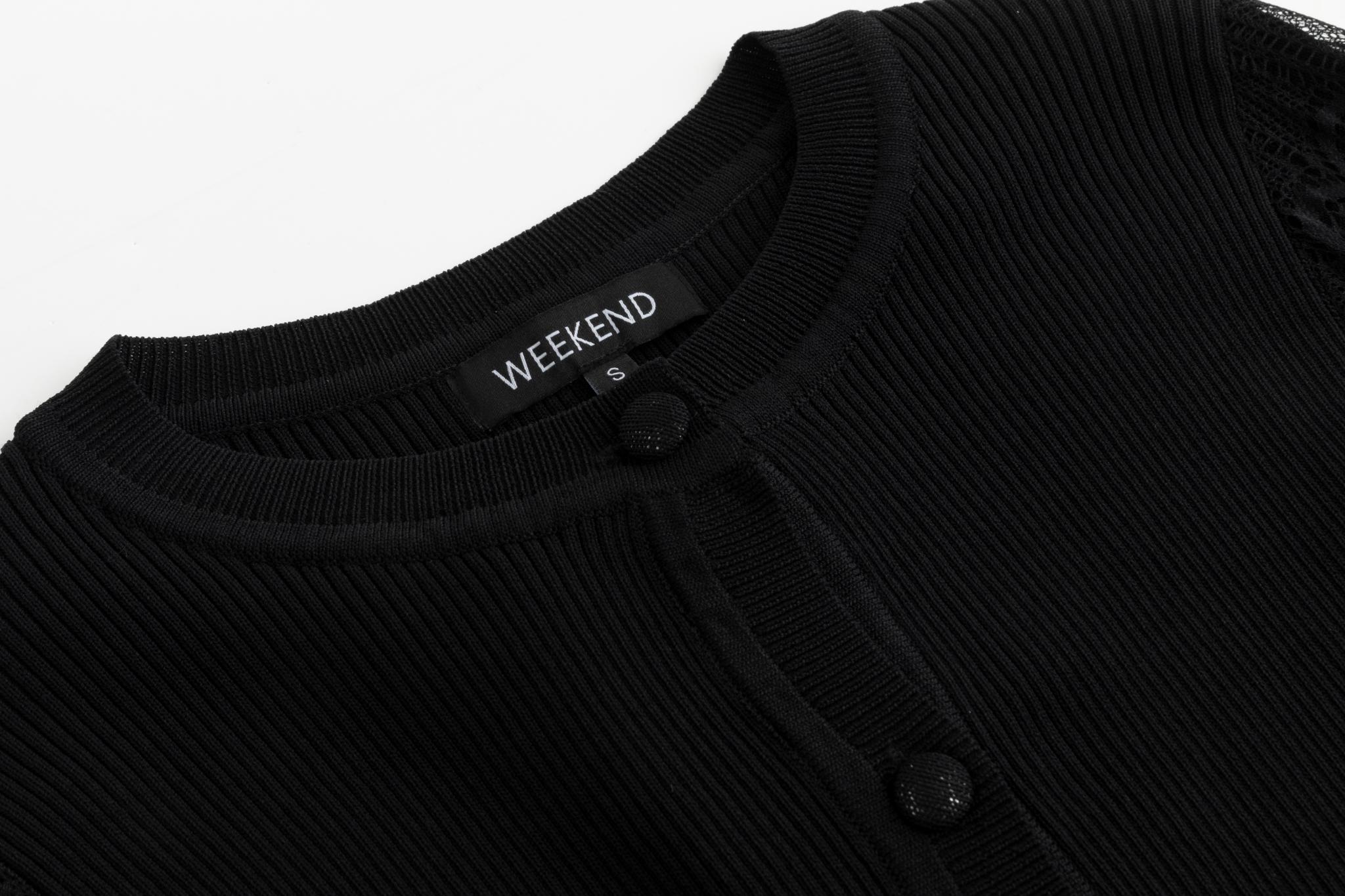 Black Lace Detail Cardigan