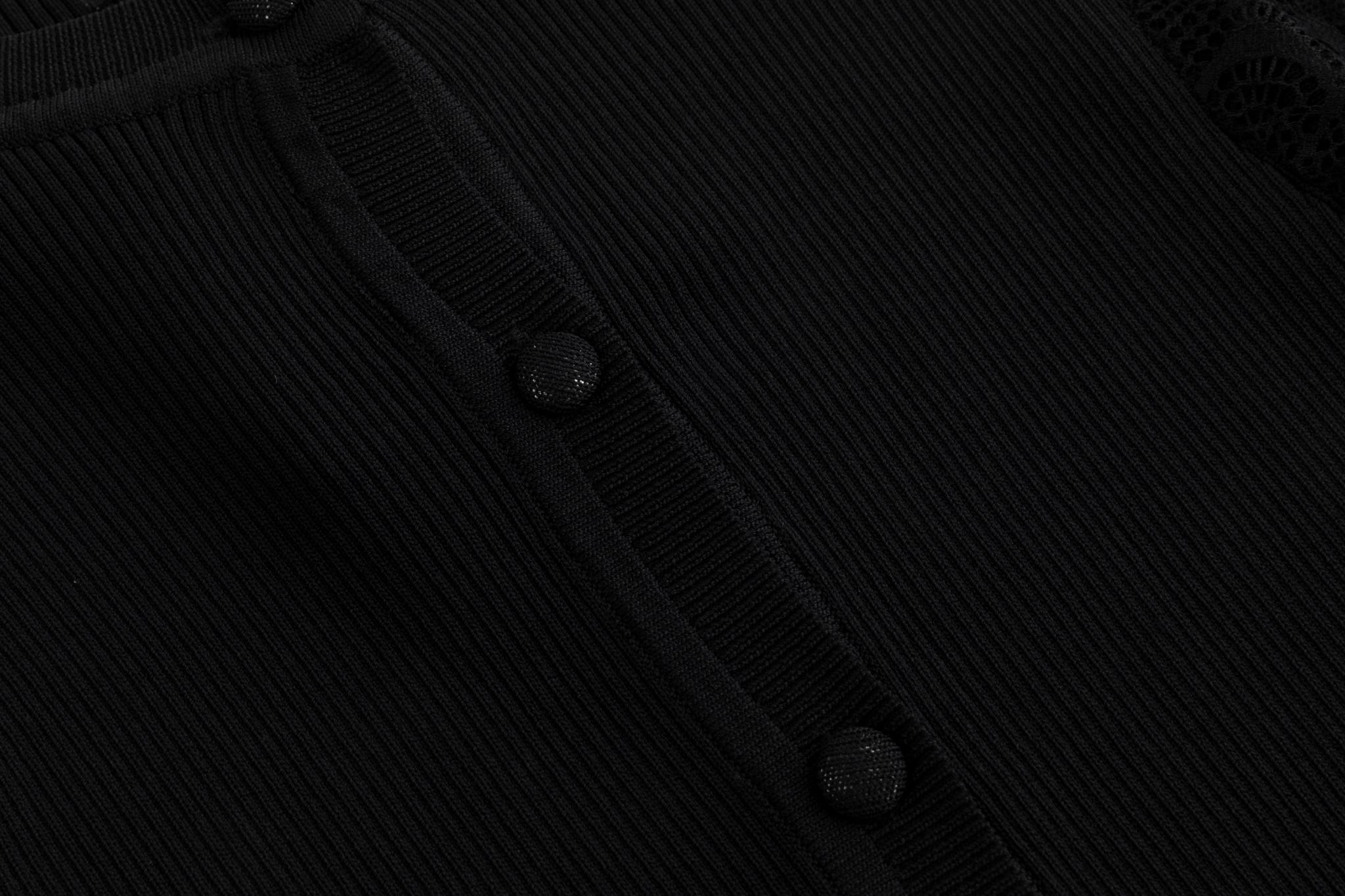 Black Lace Detail Cardigan