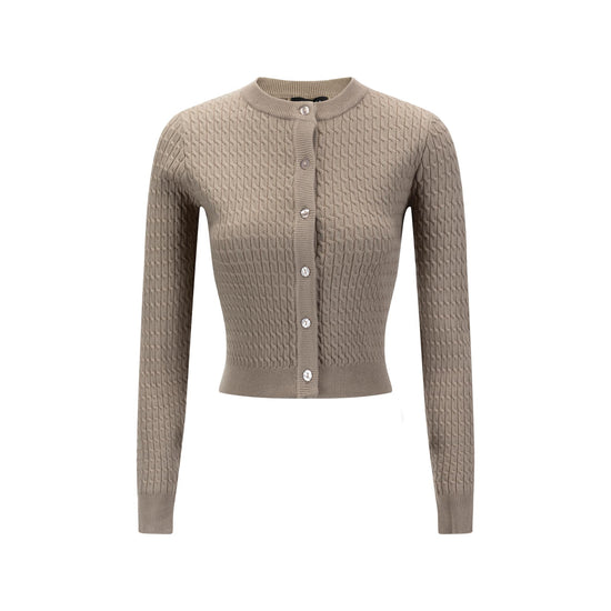 Cable Knit Cardigan - Beige