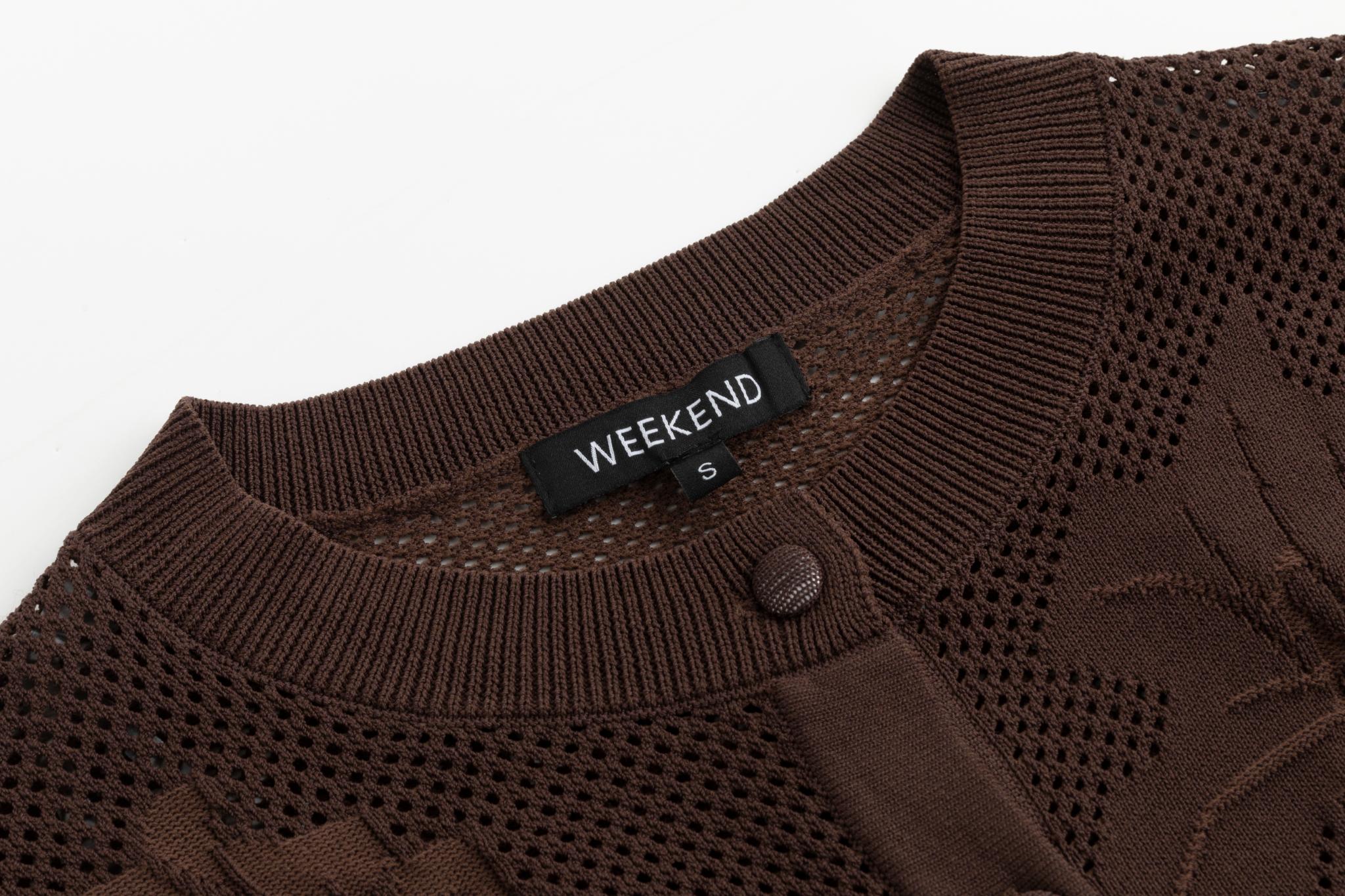 Brown Detailed Floral Cardigan