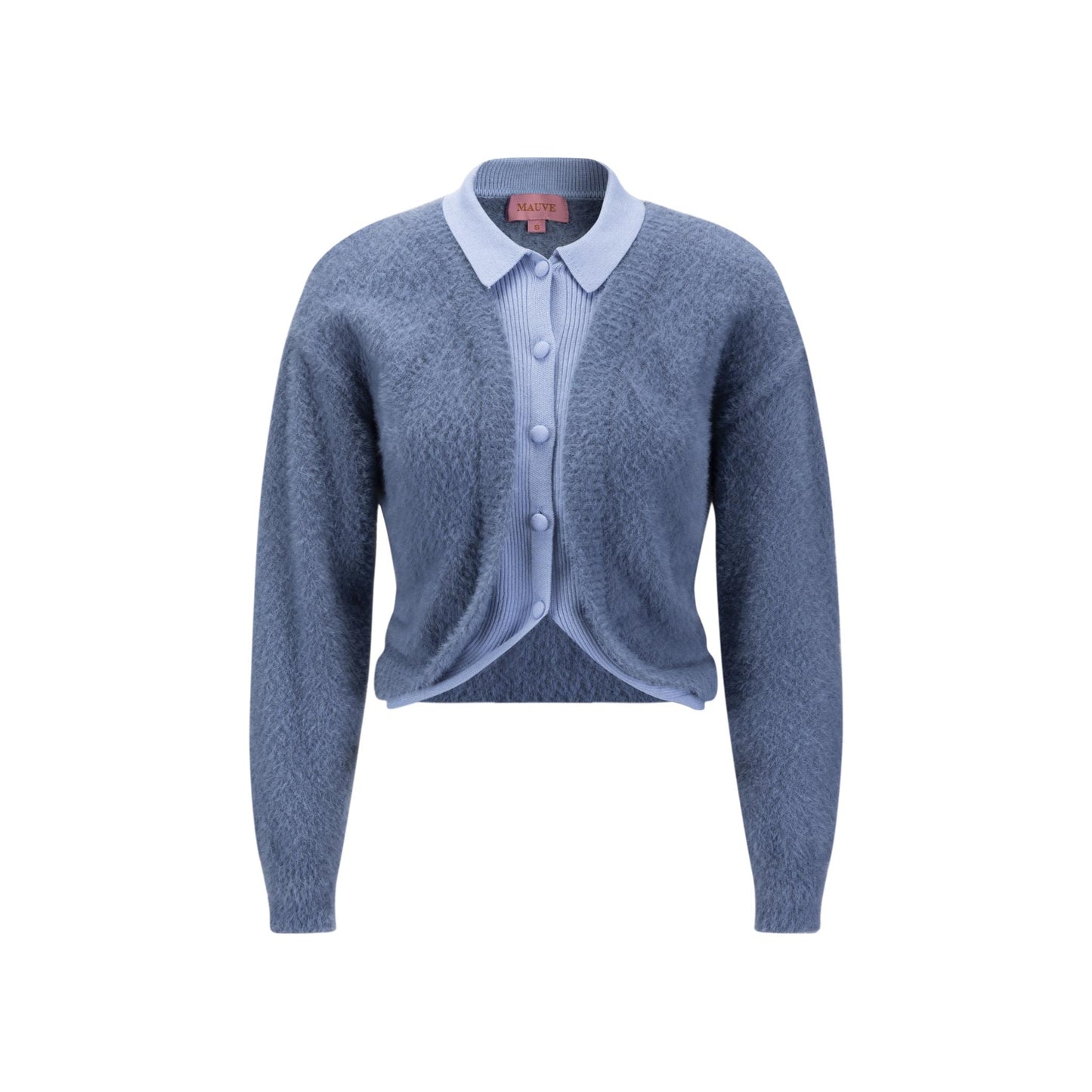 Fluffy Knit Cardigan - Blue